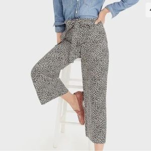 J.Crew cropped wide leg silk pants